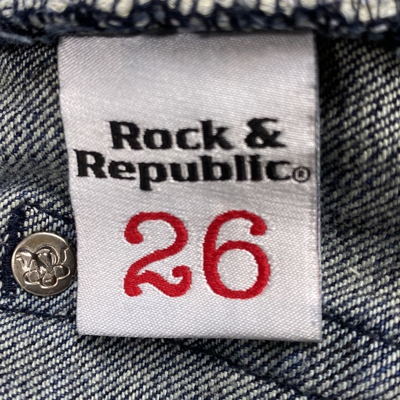 Rock and Republic Jagger Jeans Wide Leg, Dark Blue Wash - Picture 7 of 16